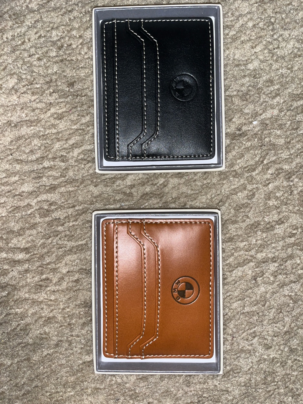 BMW Twin Pack Card Holders — Tan and Black - Picture 3 of 3